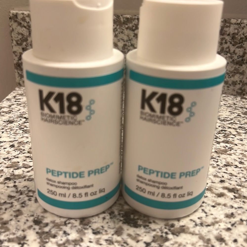K18 peptide prep shampoo set of 2 8.5 oz brand new